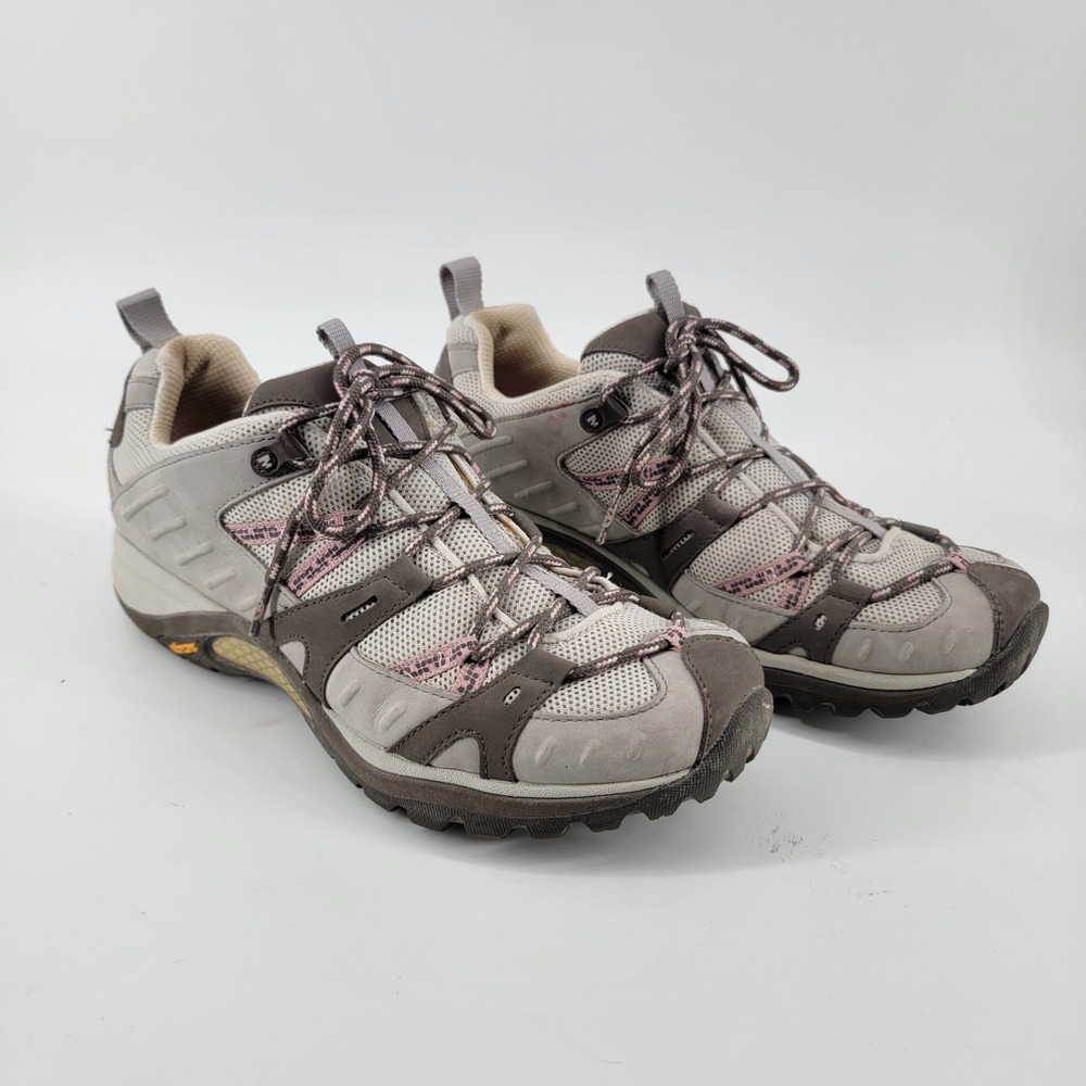 Merrell Siren Sport Hiking Shoes Womens 10 Grey Pink Elephant Performance Vibram